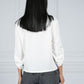 Cropped Pocket Blouse in White