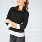 Fine Knit Cowl Neck Top with under-shirt detail