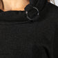 Fine Knit Cowl Neck Top with under-shirt detail