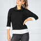 Fine Knit Cowl Neck Top with under-shirt detail