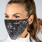 Sliver Sequin Face Mask