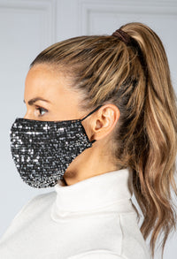 Sliver Sequin Face Mask