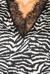 Zebra Print Lace Cami