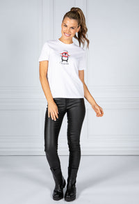 Holiday Penguin White T-Shirt