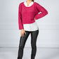 Fuchsia Soft Knitted Jumper with Under Shirt