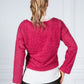 Fuchsia Soft Knitted Jumper with Under Shirt