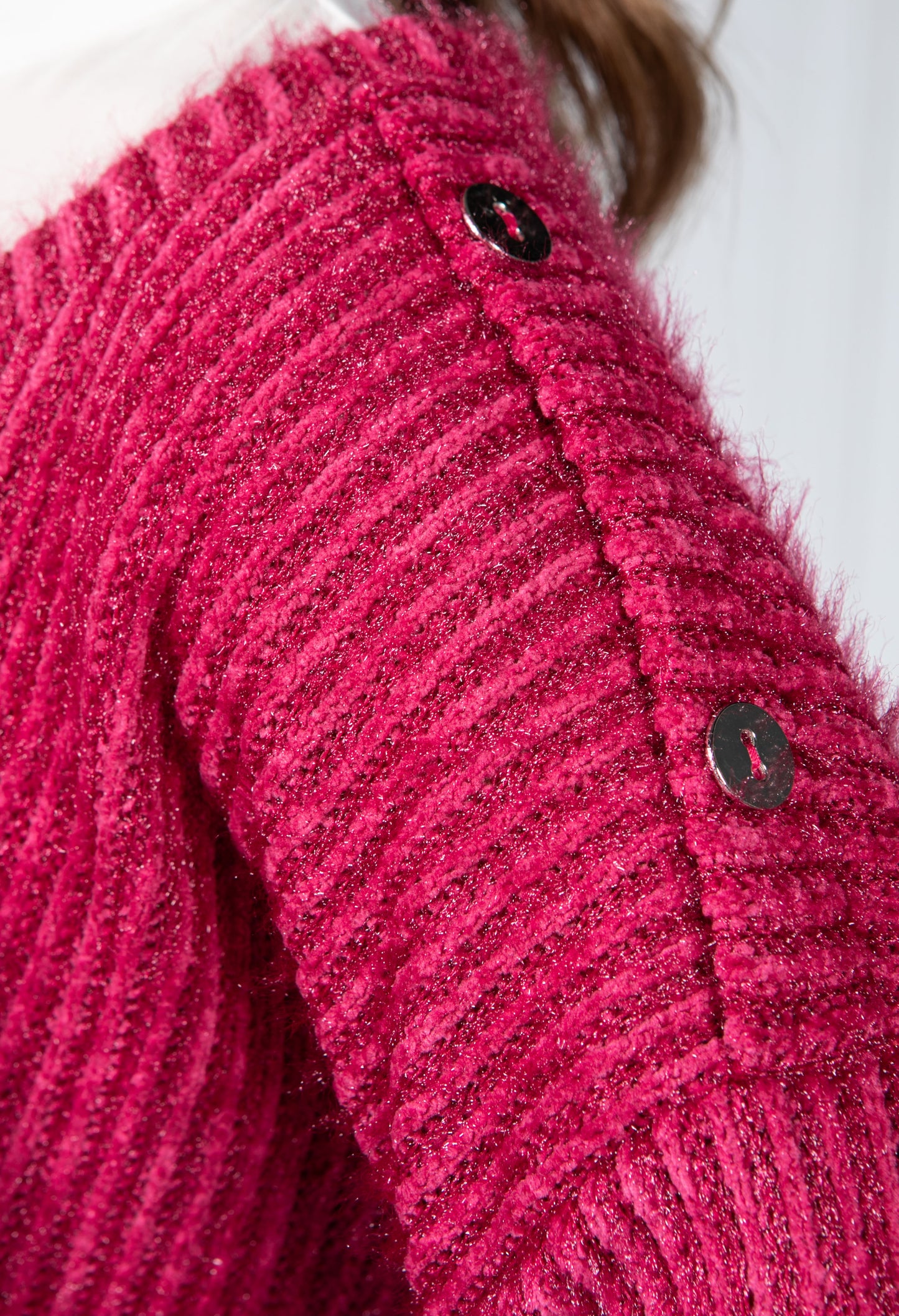 Fuchsia Soft Knitted Jumper with Under Shirt