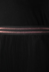 Plisse Skirt with Glittered Waistband