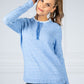 Long Sleeve Drawstring Funnel Neck Marl Knit Sweater