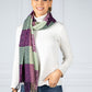 Purple and Sage Printed Scarf