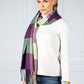 Purple and Sage Printed Scarf