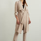 Long Belted Cardigan in Sand