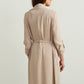 Long Belted Cardigan in Sand