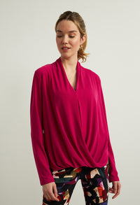 Draped Front Top in Dahlia