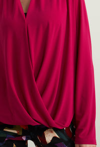 Draped Front Top in Dahlia