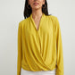 Draped Front Top in Lemongrass