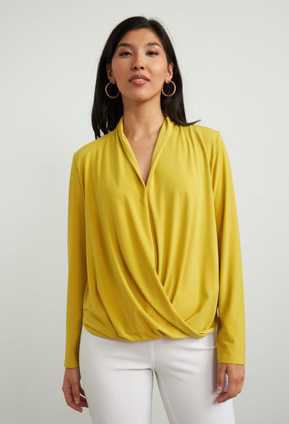 Draped Front Top in Lemongrass