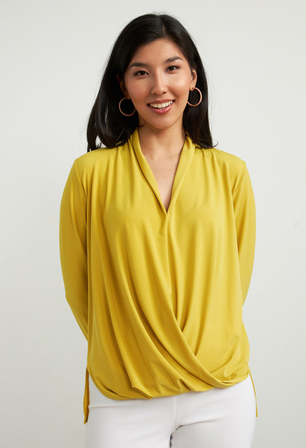 Draped Front Top in Lemongrass