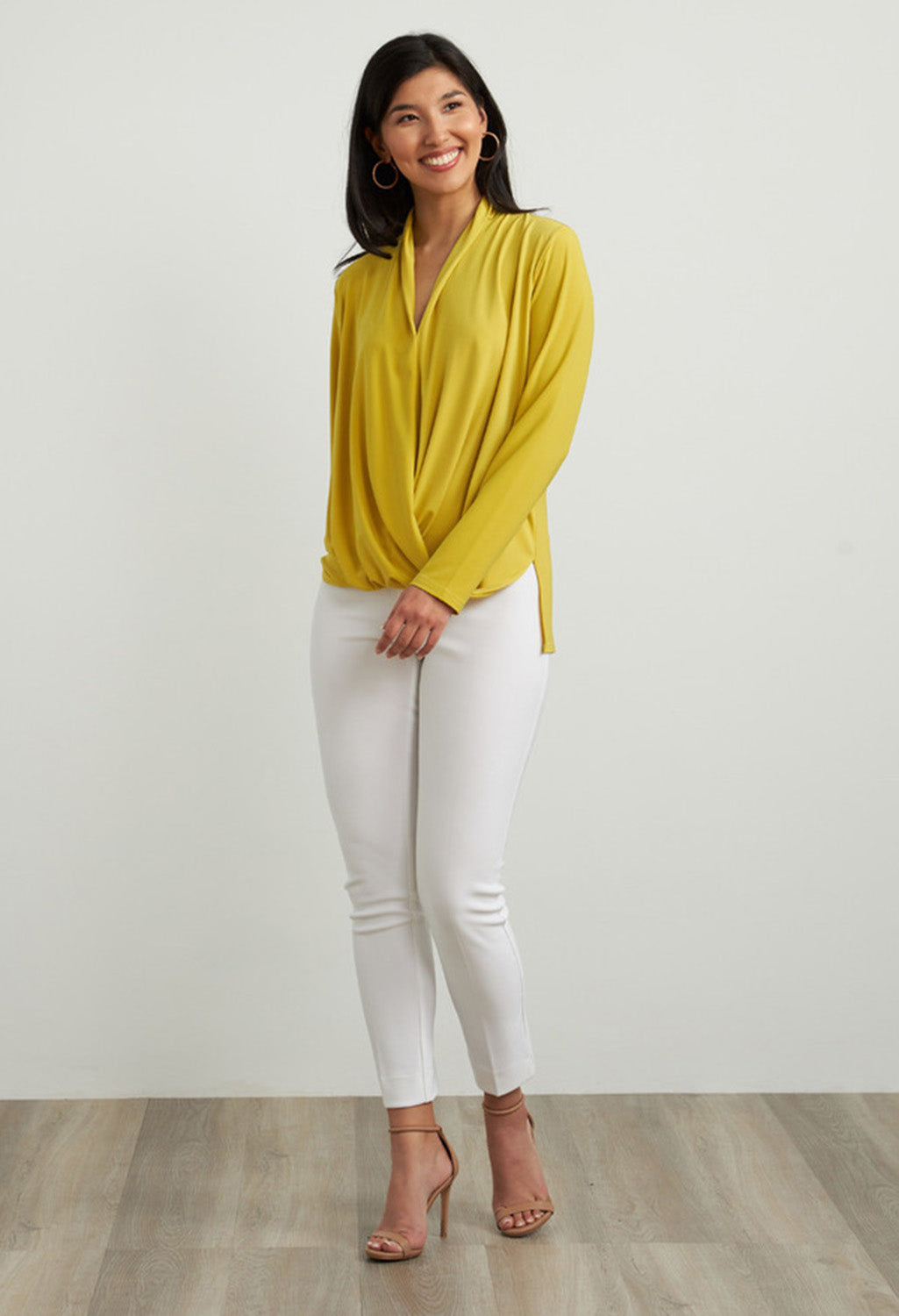 Draped Front Top in Lemongrass