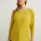 Boat Neck Top in Lime