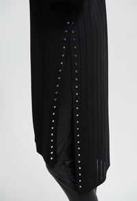 Knit long studded duster