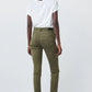 CARGO PUSH IN SECRET GLAMOR CROPPED GREEN TROUSERS