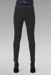 RAW KAFEY ULTRA HIGH SKINNY JEANS IN PITCH BLACK