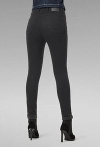 RAW KAFEY ULTRA HIGH SKINNY JEANS IN PITCH BLACK