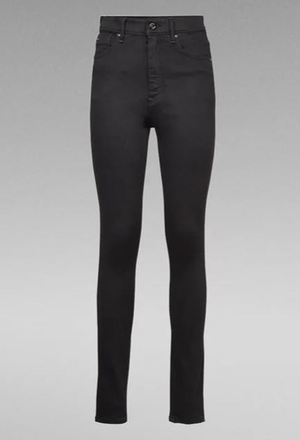 RAW KAFEY ULTRA HIGH SKINNY JEANS IN PITCH BLACK