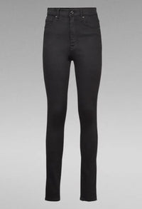 RAW KAFEY ULTRA HIGH SKINNY JEANS IN PITCH BLACK