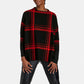 Oversized jumper with 3/4-length sleeves in Black and Chili