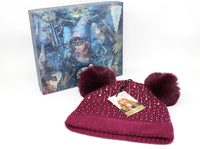 Diamante Double Pompom Hat