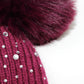 Diamante Double Pompom Hat