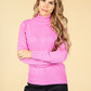 Cashmere Touch Turtleneck Knit In Candy Pink