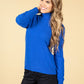 Cashmere Touch Turtleneck Knit In Royal Blue