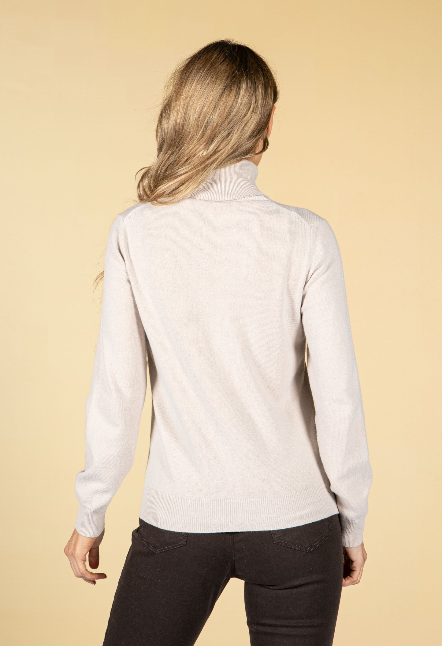 Cashmere Touch Turtleneck Knit In Latte