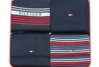 4-PACK GIFT BOX STRIPE SOCKS IN NAVY