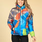 Abstract Printed Padded Jacket