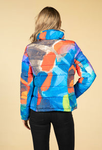 Abstract Printed Padded Jacket