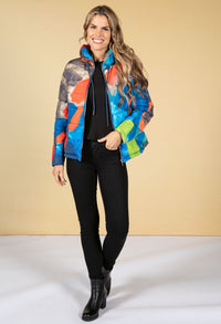 Abstract Printed Padded Jacket