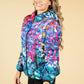 Floral Abstract Printed Jacket