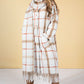 Oversized check coat in Pumpkin Stripe