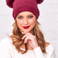 Diamante Double Pompom Hat