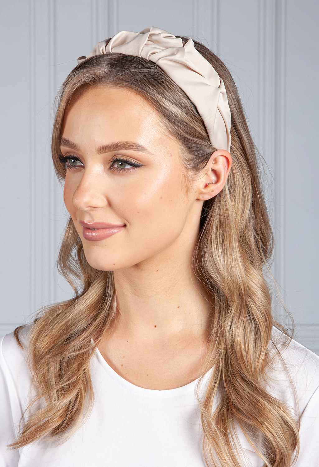 Beige Ruffle Headband