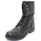 BLACK LACED WORK-BOOT