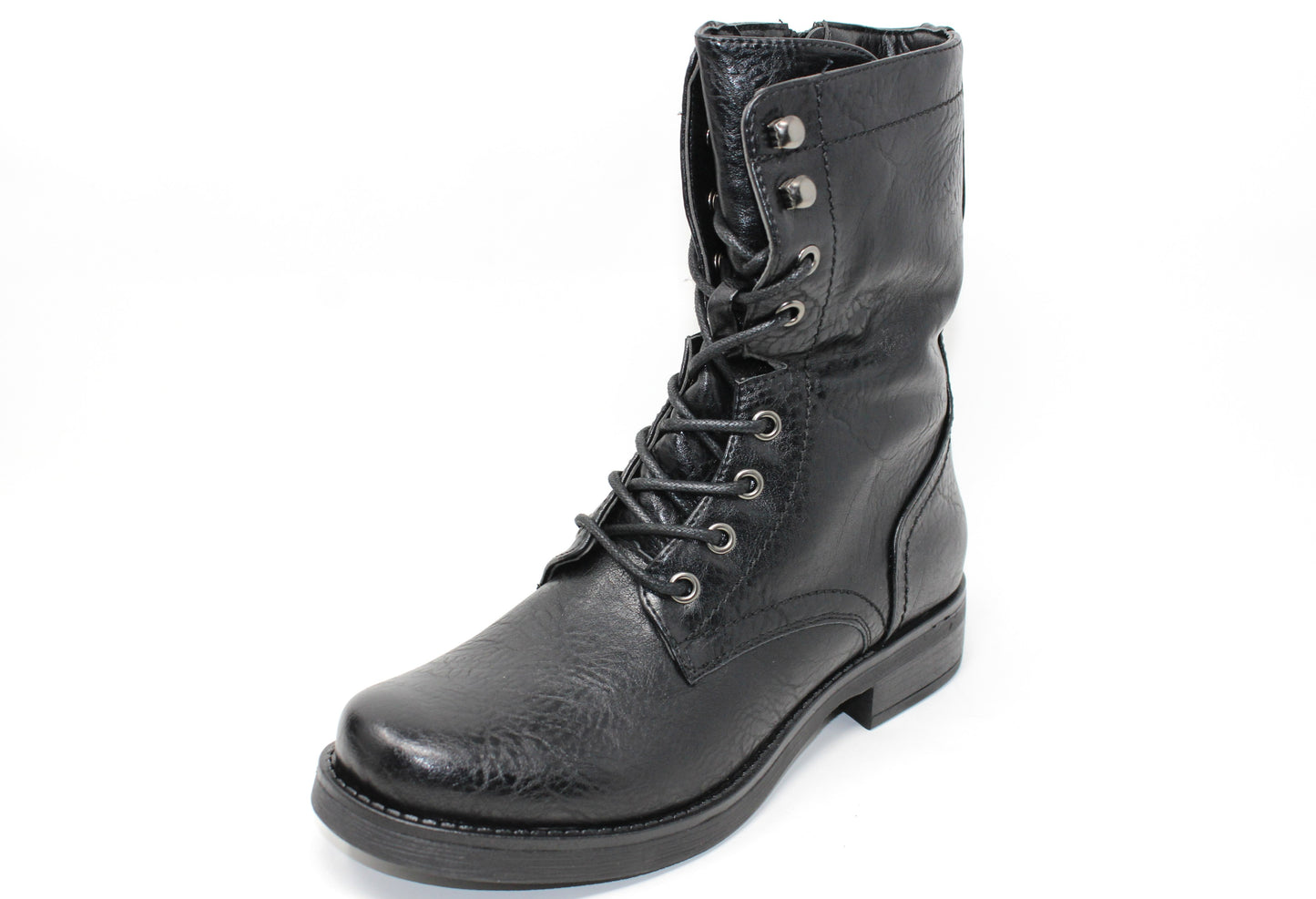 BLACK LACED WORK-BOOT