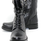 BLACK LACED WORK-BOOT