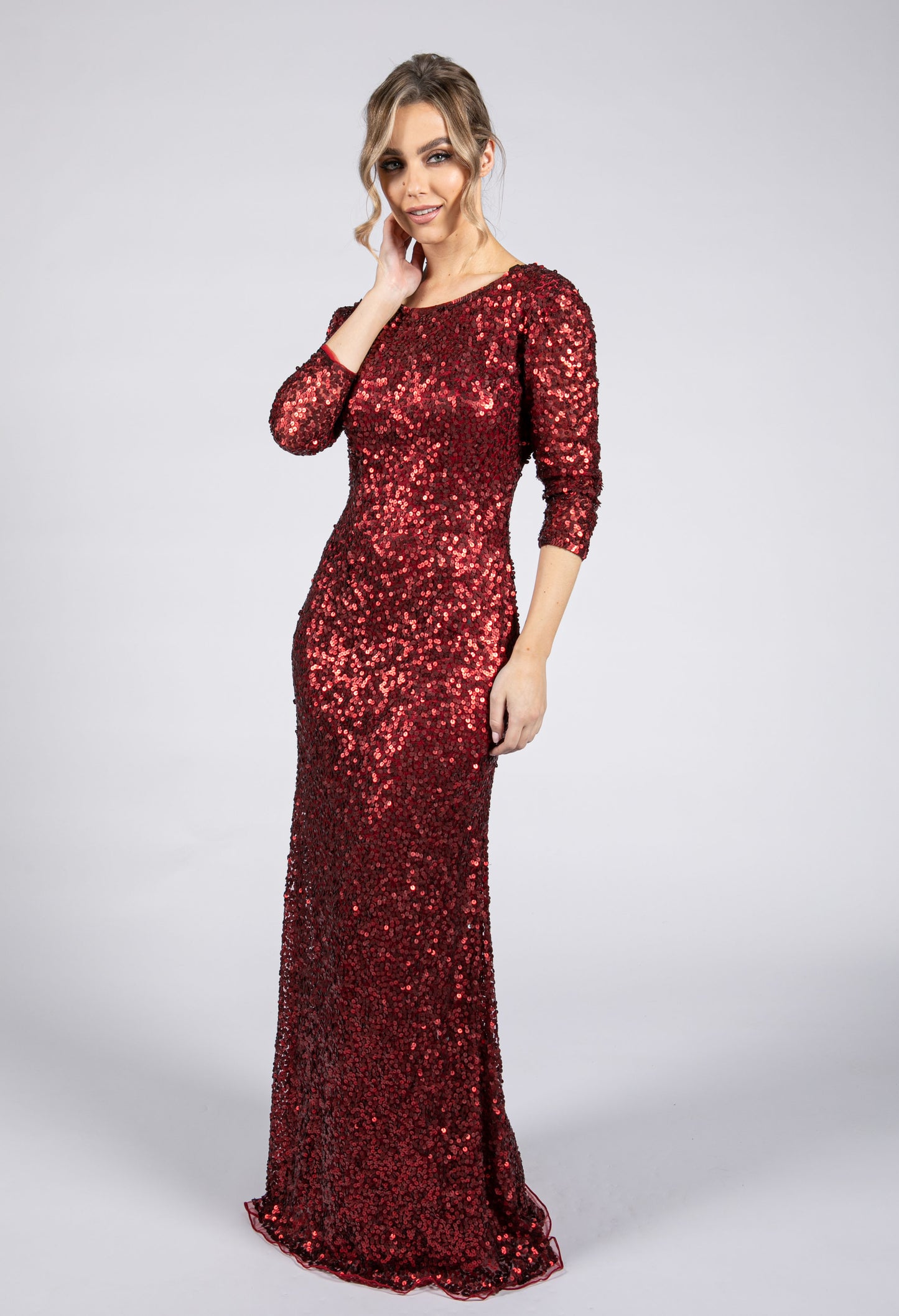 Full Length Red Sequin Dress