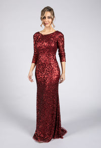 Full Length Red Sequin Dress