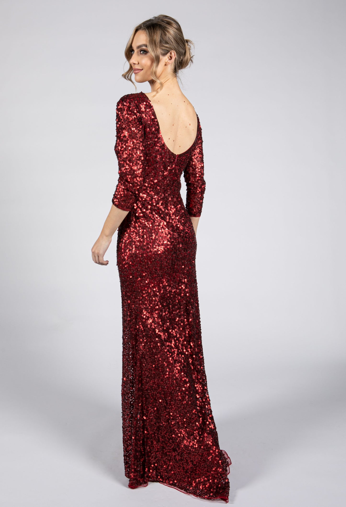 Full Length Red Sequin Dress